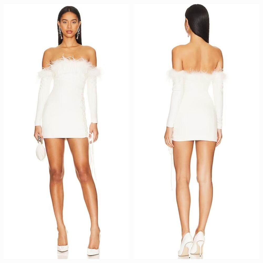 Camila Coelho White Off-Shoulder Dress